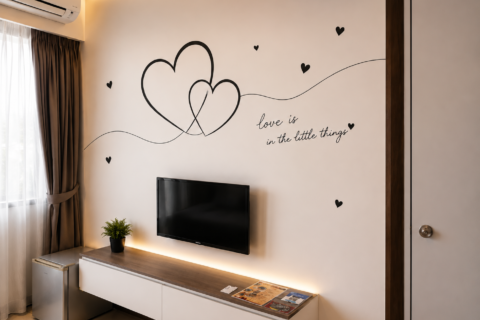 Design preview: Heart Line-Art Wall