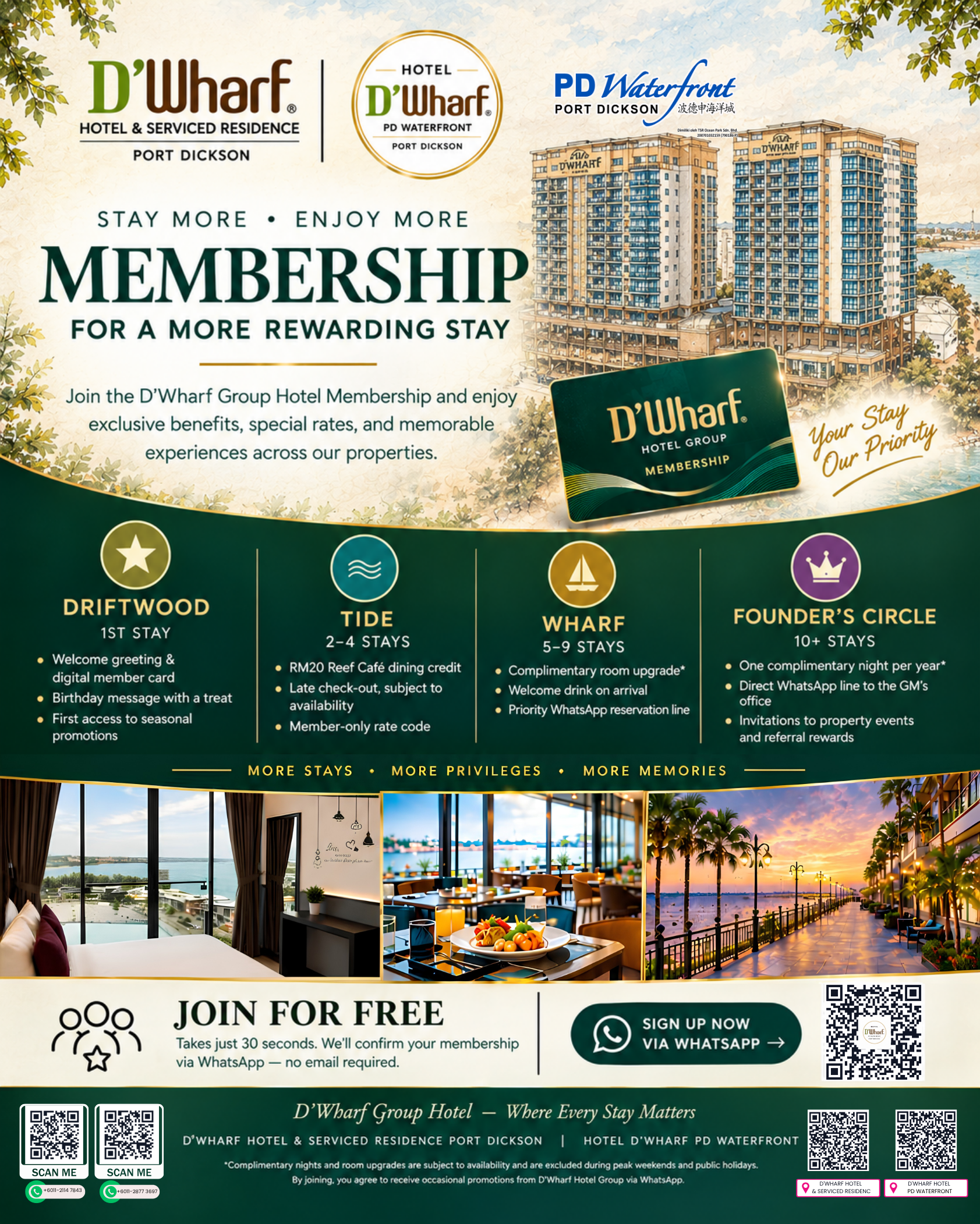 D'Wharf Group Hotel Membership Banner