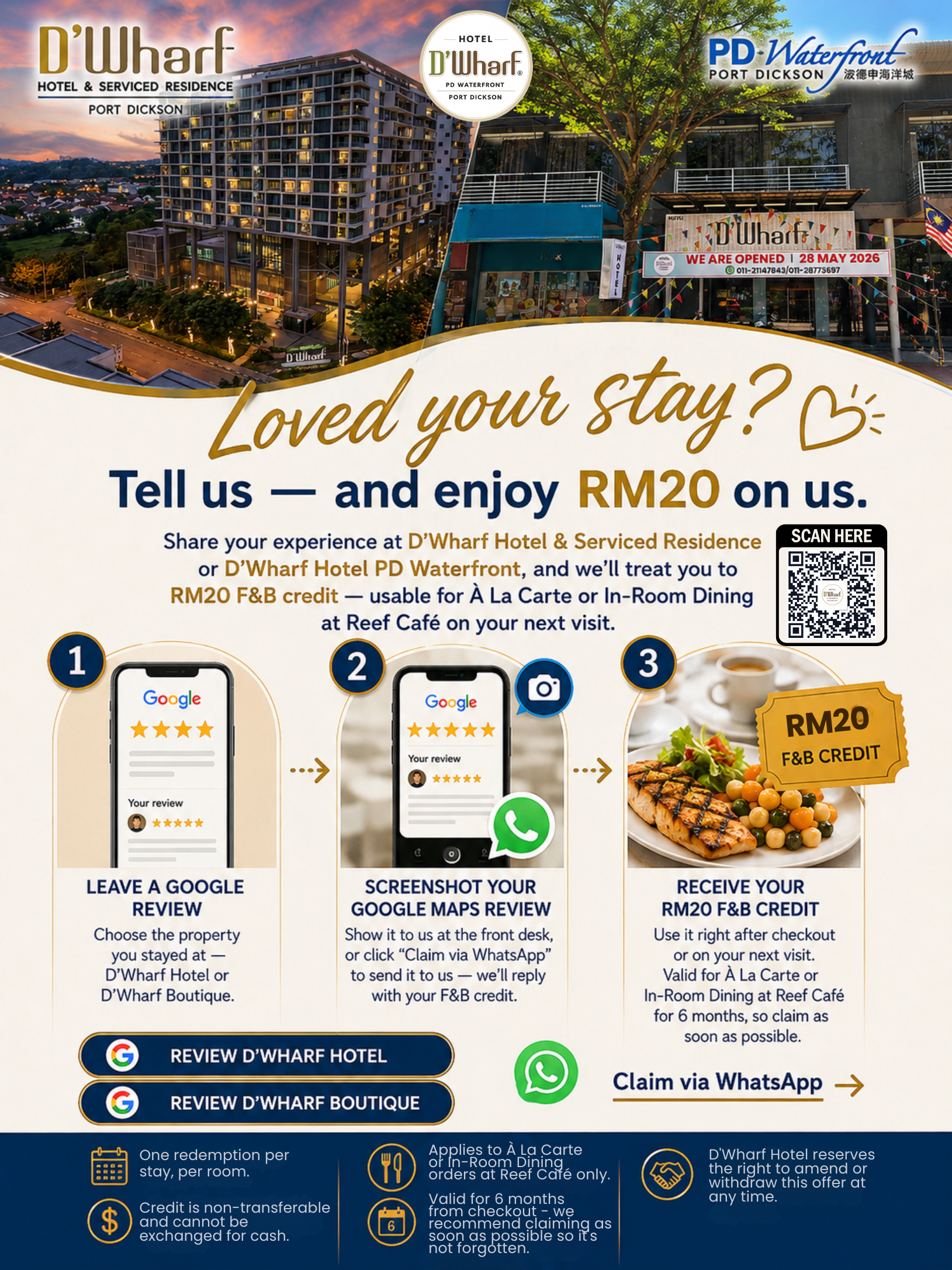Love your stay at D'Wharf Hotel