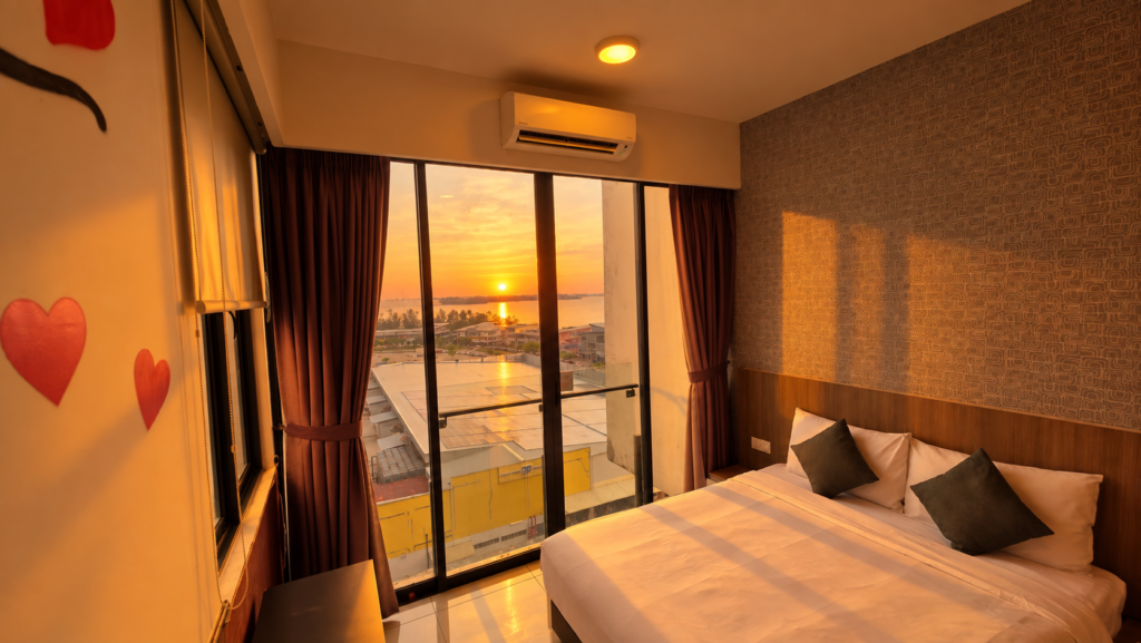 Upgraded room photo: Golden Sunset King Room