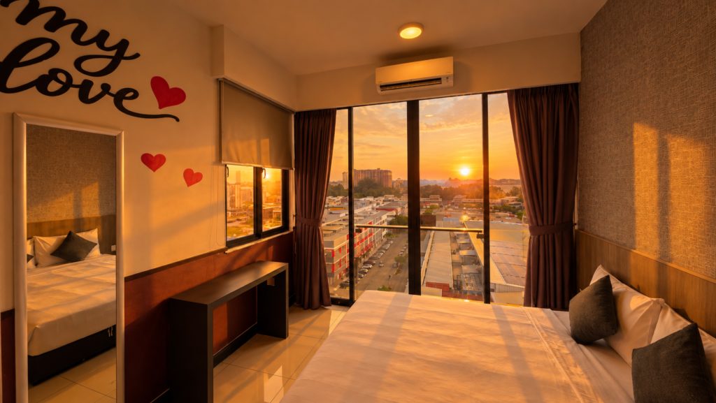 Upgraded room photo: My Love Sunset Bedroom