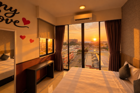 Upgraded room photo: My Love Sunset Bedroom